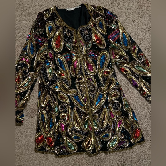 Vintage Embellished Multicolor Jacket/blazer - Picture 3 of 5